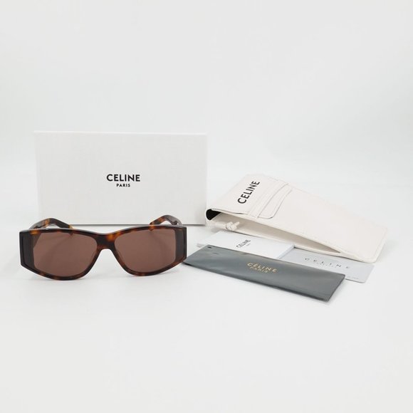 Celine Regular High Bridge Fit Sunglasses Brown CL40227 - Picture 12 of 13